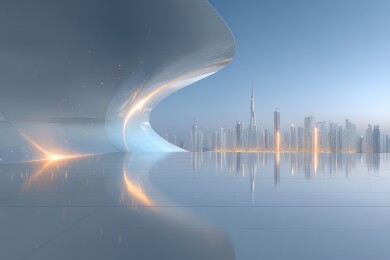 未来城市天际线与科幻建筑