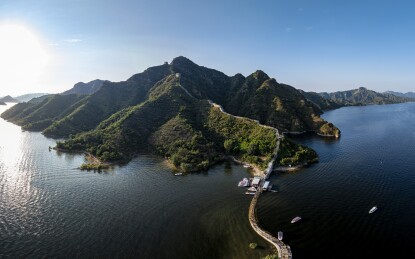 河北省唐山市迁西县潘家口水库风光航拍
