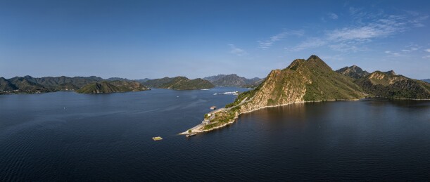 河北省唐山市迁西县潘家口水库风光航拍
