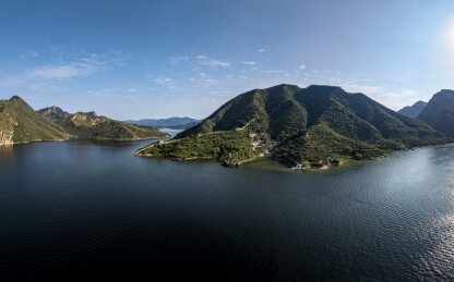 河北省唐山市迁西县潘家口水库风光航拍