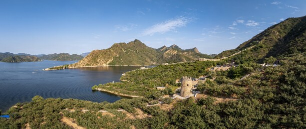 河北省唐山市迁西县潘家口水库风光航拍