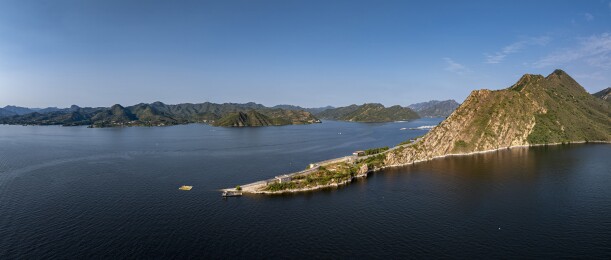 河北省唐山市迁西县潘家口水库风光航拍