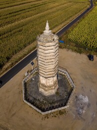 内蒙古赤峰市宁城县金代小塔航拍