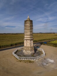 内蒙古赤峰市宁城县金代小塔航拍