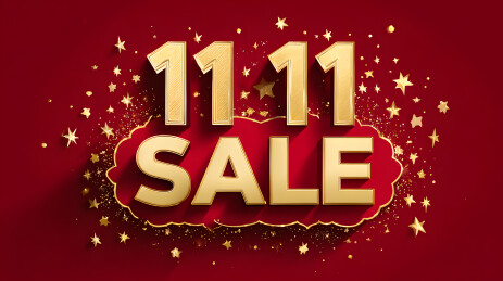 双十一购物节3D海报背景