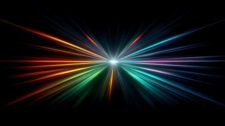 彩色光芒爆发 抽象星光背景