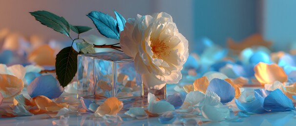 玫瑰花瓣静物唯美清新