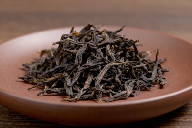 深色茶叶古朴茶盘场景