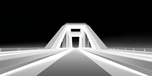 未来感桥梁夜景
