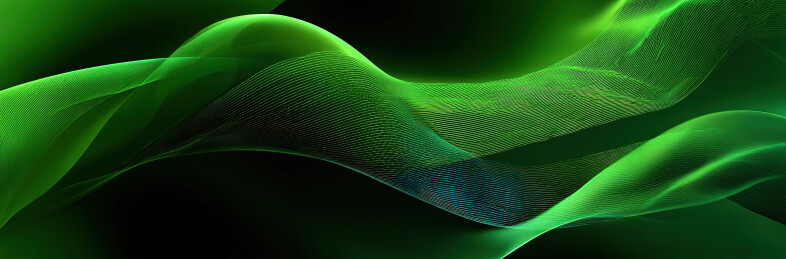 绿色流动抽象波浪