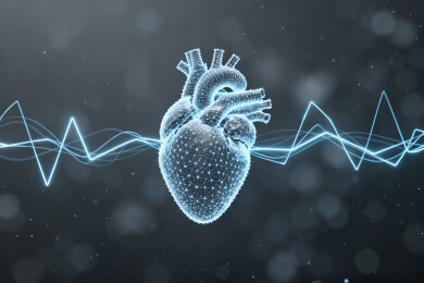 科技感心脏与心电波图形