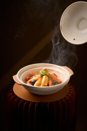 陈皮黑蒜生焗罗氏虾           