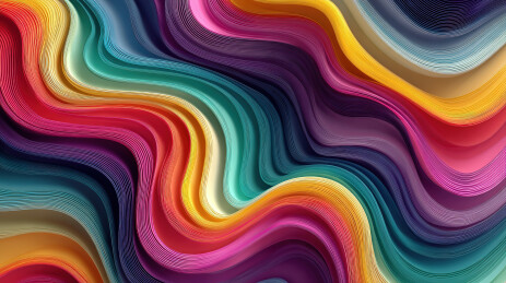 多彩波浪抽象图案