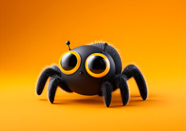 一只可爱的卡通蜘蛛