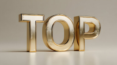 金色立体 TOP 字母图