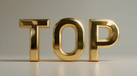 金色立体 TOP 字母图
