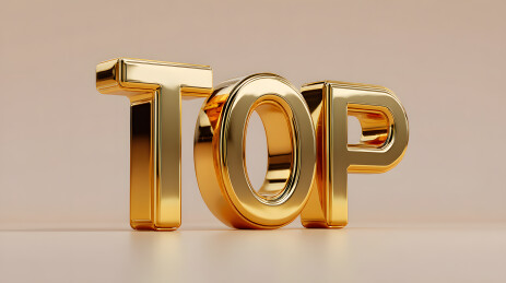 金色立体 TOP 字母图