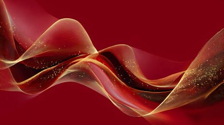 红金飘带装饰图