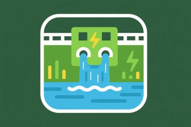 水电设施插画图标