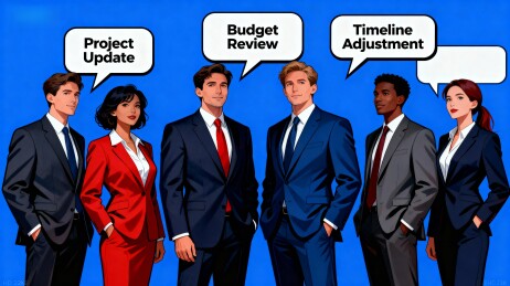 团队项目讨论会议场景