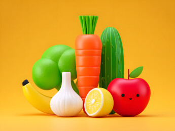健康新鲜蔬菜立体食品插图