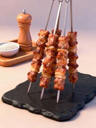 肉串餐点美食摆盘
