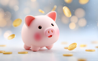 可爱的卡通小猪存钱罐