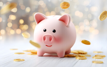 可爱的卡通小猪存钱罐