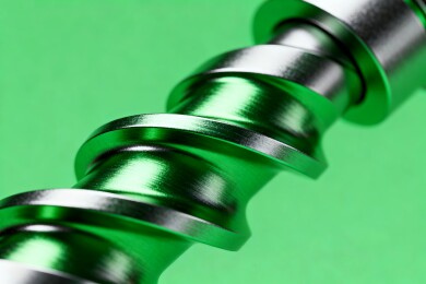 绿色螺纹金属质感展示