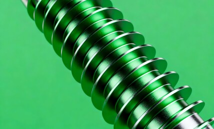 绿色螺纹金属质感展示
