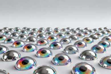 多彩眼球排列图案艺术设计