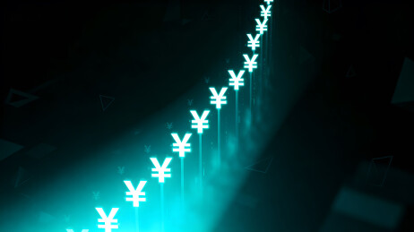 日元符号上升趋势图