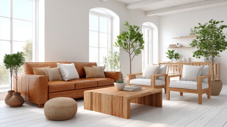 明亮通风的现代客厅