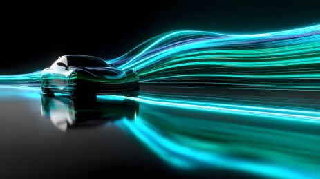 未来感跑车流光环绕动感十足