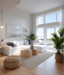 明亮通风的简约客厅