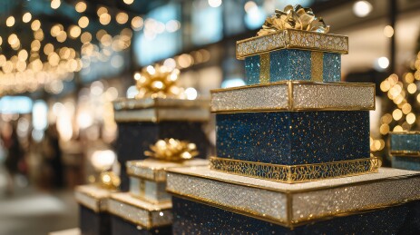 堆叠的礼盒搭配