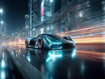 电动超跑霓虹城高速  