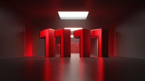 红调发光 “1111” 艺术场景