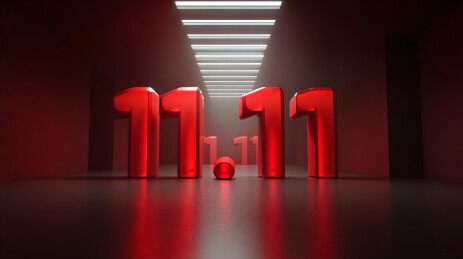 红调发光 “1111” 艺术场景