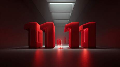 红调发光 “1111” 艺术场景