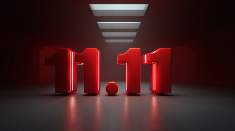 红调发光 “1111” 艺术场景