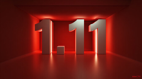 红调发光 “1111” 艺术场景
