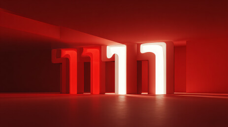 红调发光 “1111” 艺术场景