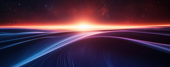 抽象波浪海平线日出曙光背景