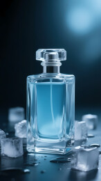 冷调玻璃瓶静物