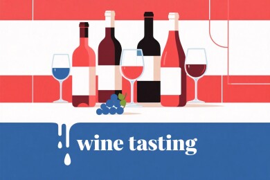 葡萄酒品鉴插画