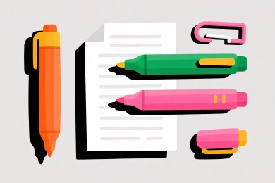 办公文具插画素材