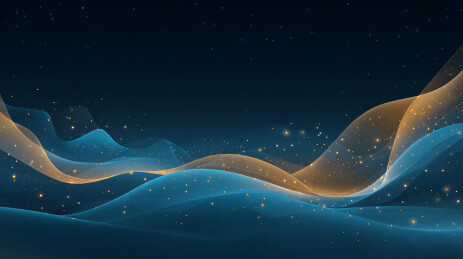 黑底金带山水艺术风景图