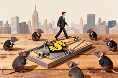 商务人士创意金融陷阱场景