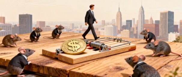 商务人士创意金融陷阱场景